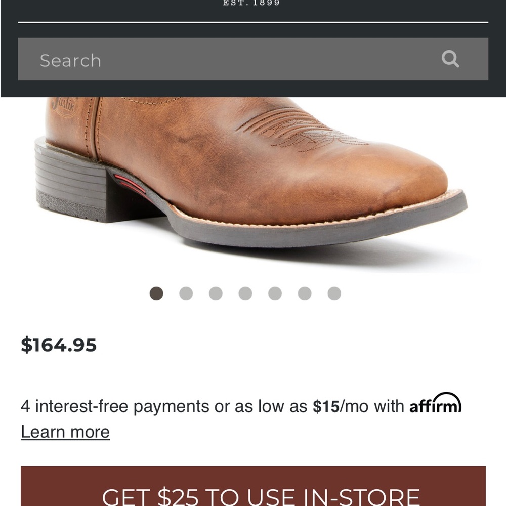 Justin’s Brown Boots kept in Wonderful Shape - Picture 6 of 6